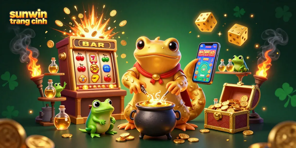 Experience exhilarating gameplay at sunwin trang chính with a captivating scene of golden wins and vibrant casino elements.