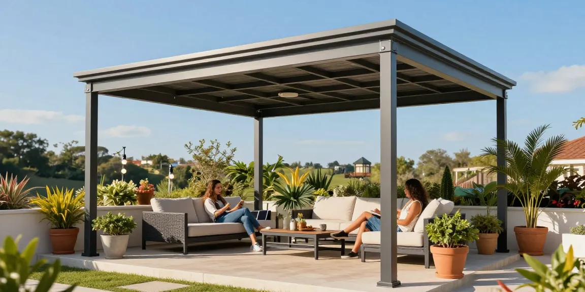 Moderne Terrassenüberdachungen bieten stilvollen Wetterschutz für entspannte Outdoor-Momente.