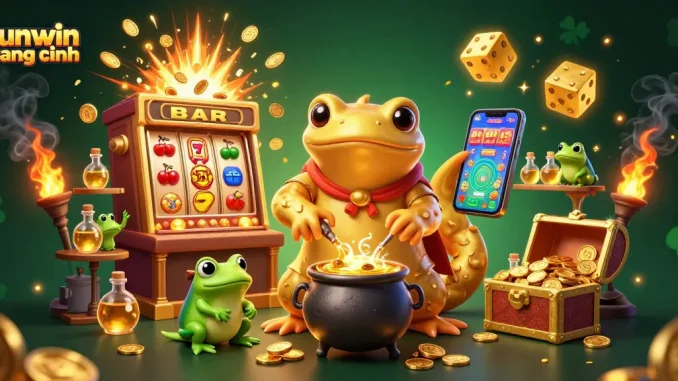 Experience exhilarating gameplay at sunwin trang chính with a captivating scene of golden wins and vibrant casino elements.